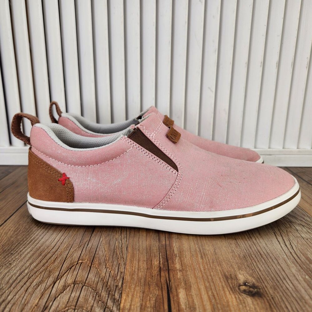 Xtratuf Sharkbyte Canvas Deck Shoes Womens Size 9 Pink Slip On Casual Boating